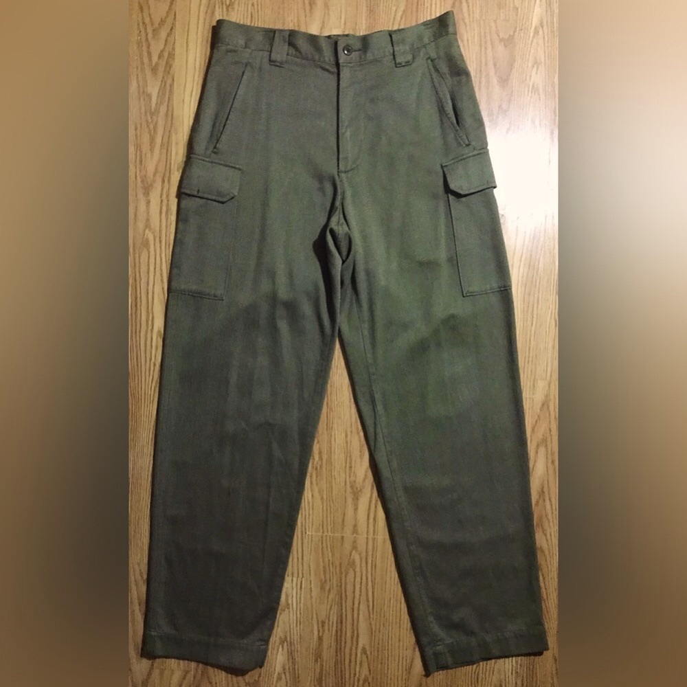 Vintage 90s Structure Green Khaki Cargo Pants Mens Size 32 Straight Fit